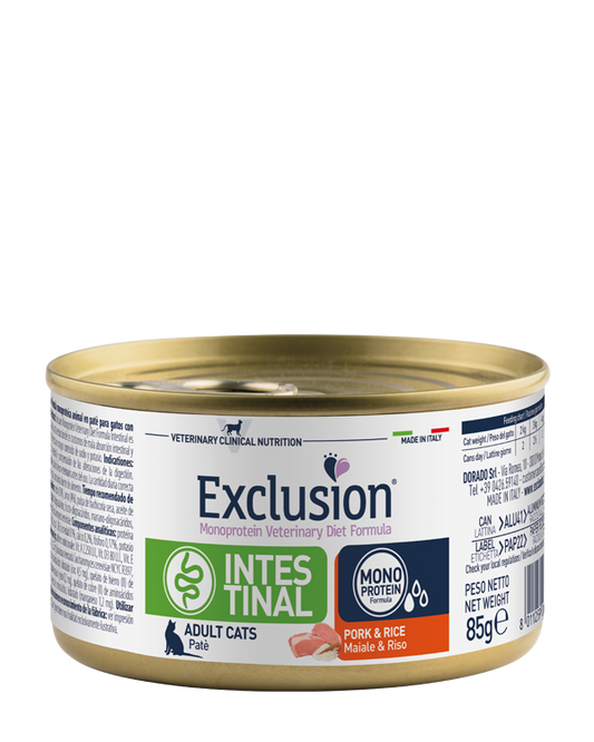 Exclusion Intestinal Lattina Gatto Maiale e Riso 85 Gr