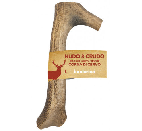 Corno di cervo naturale Inodorina Nudo&Crudo Taglia L