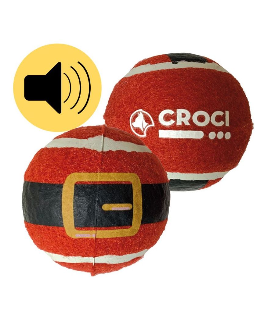 Croci Xmas Santa Belt – Palline da Tennis Sonore per Cani