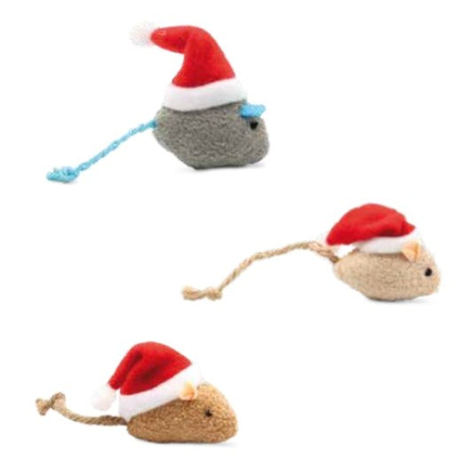 Croci Xmas Tail Mice – Topino Natalizio per Gatti 11 cm