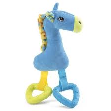 Leopet Cavallo con anelli Gioco in Tessuto e TPR per Cani 27 × 15 cm