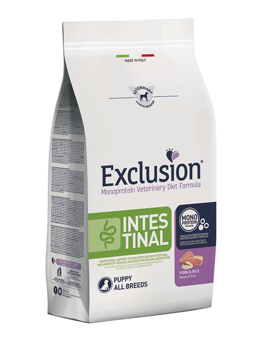 Exclusion Intestinal Dog Puppy Maiale E Piselli 12 Kg