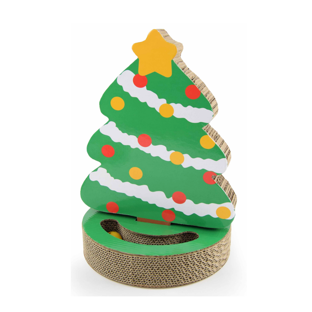 Leopet Tiragraffi Albero di Natale in Cartone per Gatti 29 × 30 × 41 cm