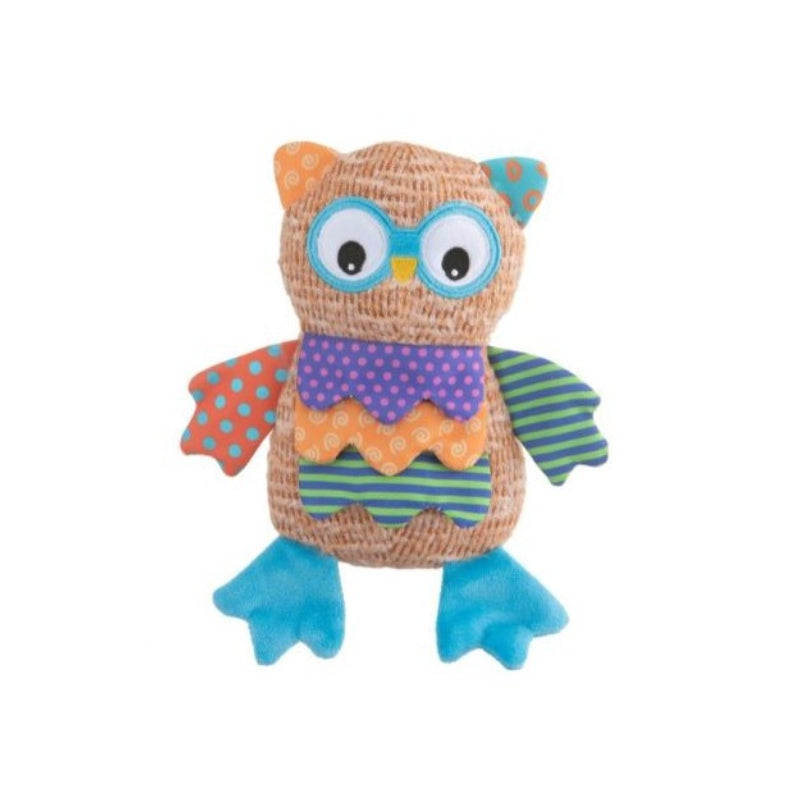 Leopet Gufo Multicolor Gioco in Tessuto e Peluche per Cani 21 × 12 cm