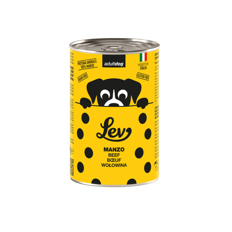 LEV Dog Umido Completo al Manzo 400 g