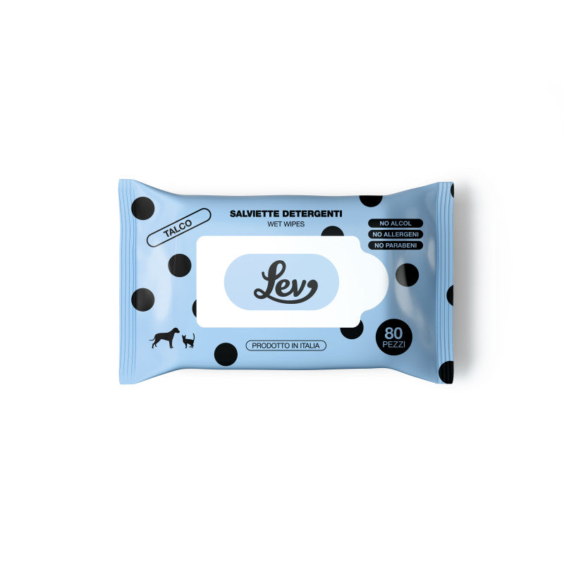 LEV Salviette Detergenti al Talco 80 pz
