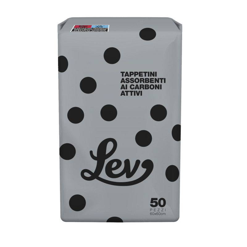 LEV Tappetini Igienici ai Carboni Attivi 60 × 60 cm – 50 pz