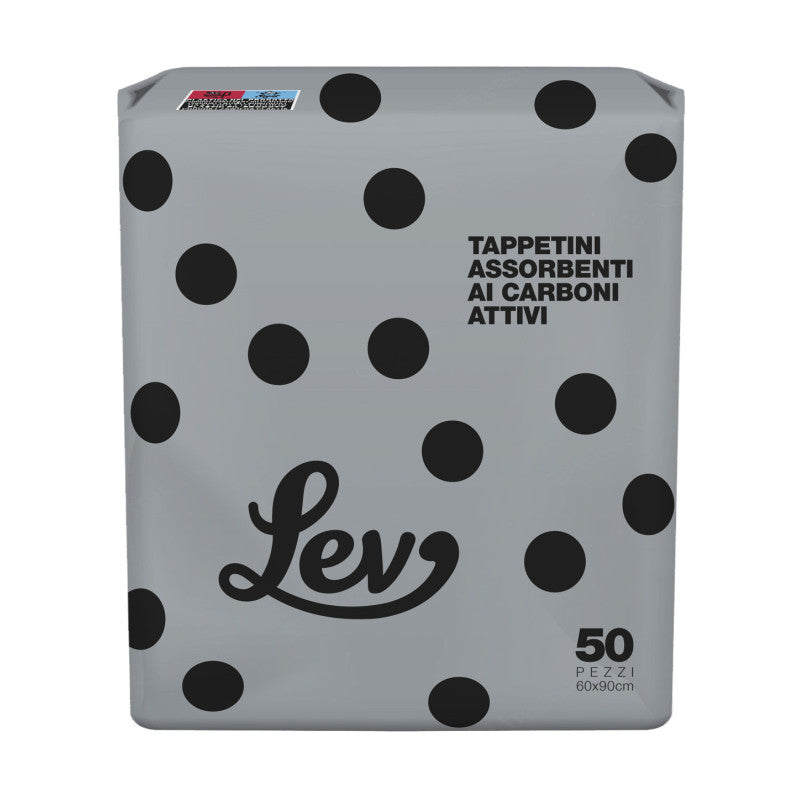 LEV Tappetini Igienici ai Carboni Attivi 60 × 90 cm – 50 pz