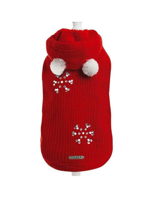 Maglione per Cane Lovey Dovey Red Croci Tg 25 XS