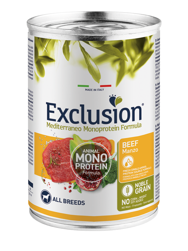 Exclusion Lattina Cane Adult All Breeds Manzo 400 Gr