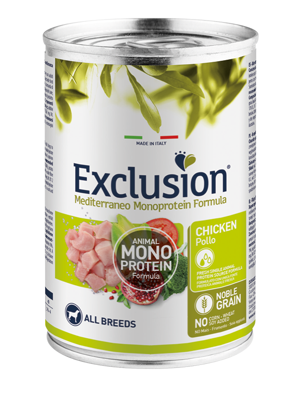 Exclusion Lattina Cane Adult All Breeds Pollo 400 Gr