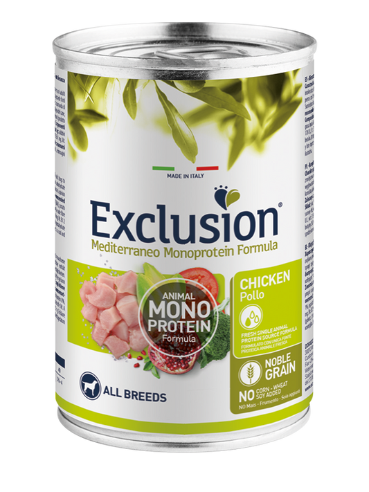 Exclusion Lattina Cane Adult All Breeds Pollo 400 Gr