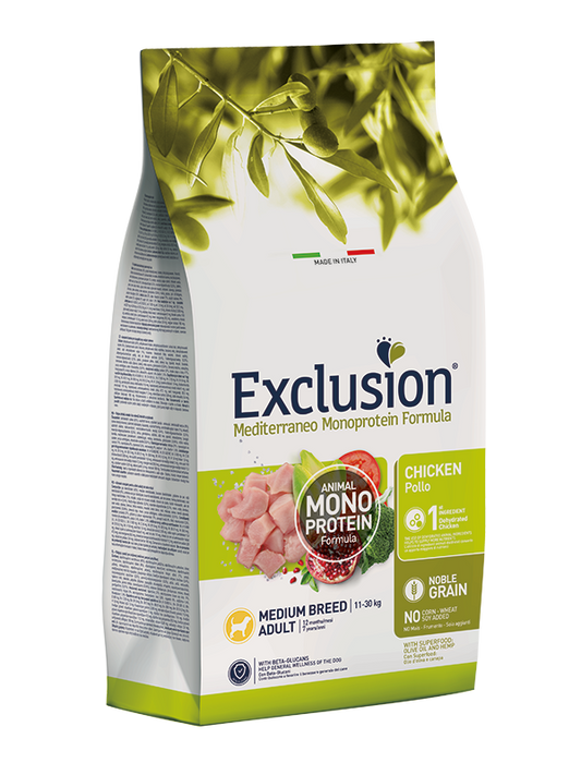 Exclusion Dog Adult Medium Pollo 12 Kg