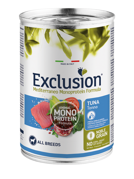 Exclusion Lattina Cane Adult All Breeds Tonno 400 Gr
