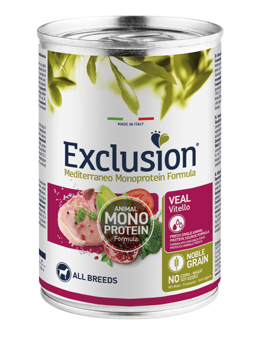 Exclusion Lattina Cane Adult All Breeds Vitello 400 Gr
