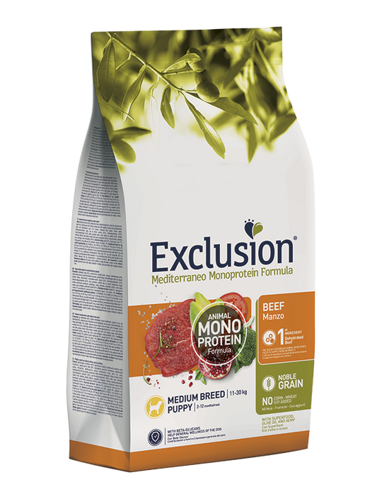 Exclusion Dog Puppy Medium Manzo 3 Kg