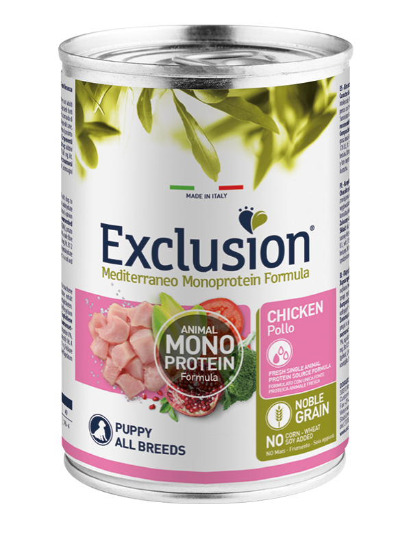Exclusion Lattina Cane Puppy All Breeds Pollo 400 Gr
