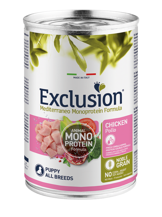 Exclusion Lattina Cane Puppy All Breeds Pollo 400 Gr