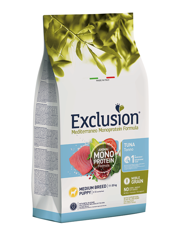 Exclusion Dog Puppy Medium Tonno 3 Kg
