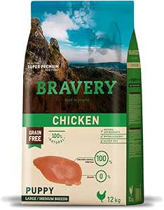 Bravery Dog Puppy Medium/Large Pollo 12 kg