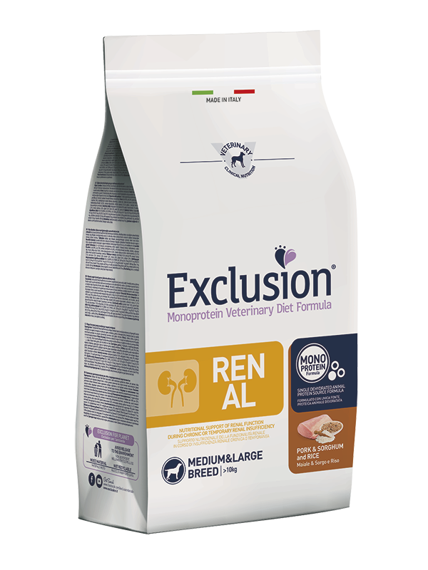 Exclusion Renal Dog Medium e Large breeds Maiale E Riso 2 Kg
