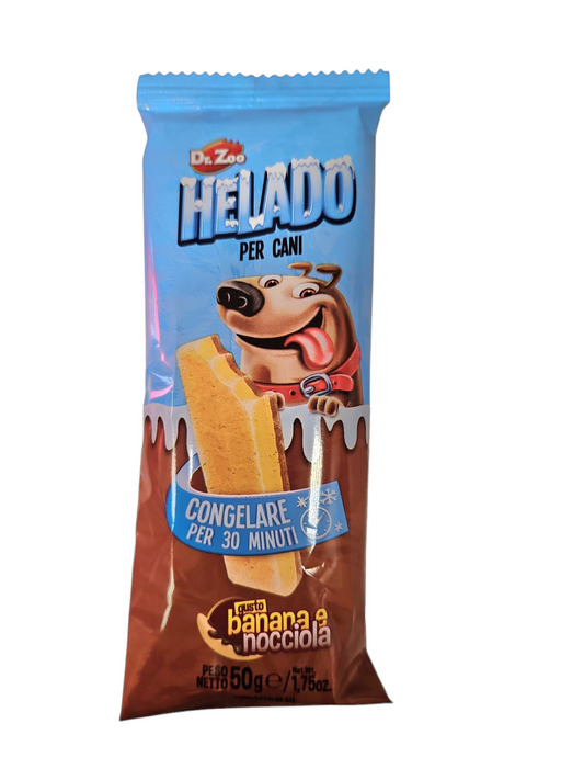 Dr. Zoo Helado Gelato Banana e Nocciola per Cani 50 g