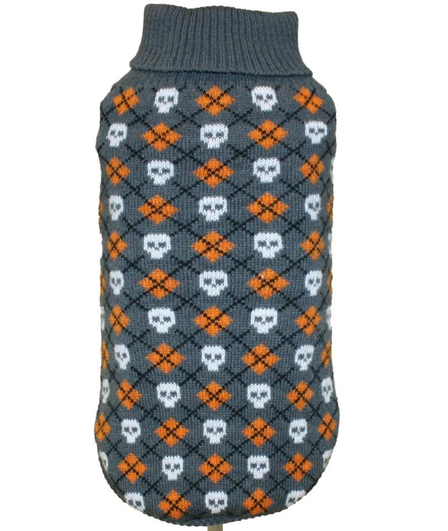 Maglione Cane Tricky Skulls Croci Tg 25 XS