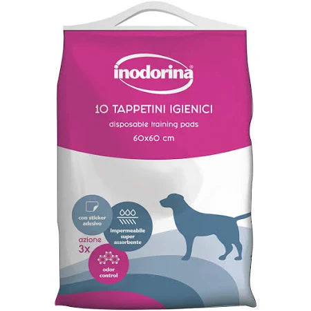 Tappetini Igienici Neutri per Cani Inodorina 60x90 10 Pz
