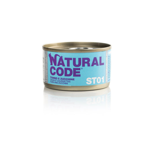 Natural Code gatto ST01 Tonno e Zucchine sterilizzato 85 gr