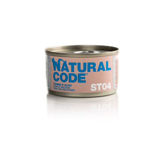 Natural Code gatto ST04 Tonno e Alici sterilizzato 85 gr