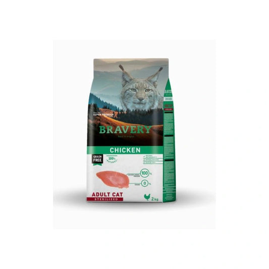 Bravery Gatto Adult Sterilizzato Pollo 2 Kg