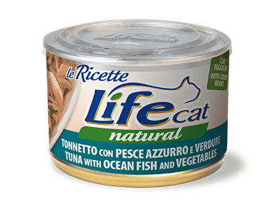 Life gatto Le Ricette Tonnetto con Pesce Azzurro e Verdure 150 gr