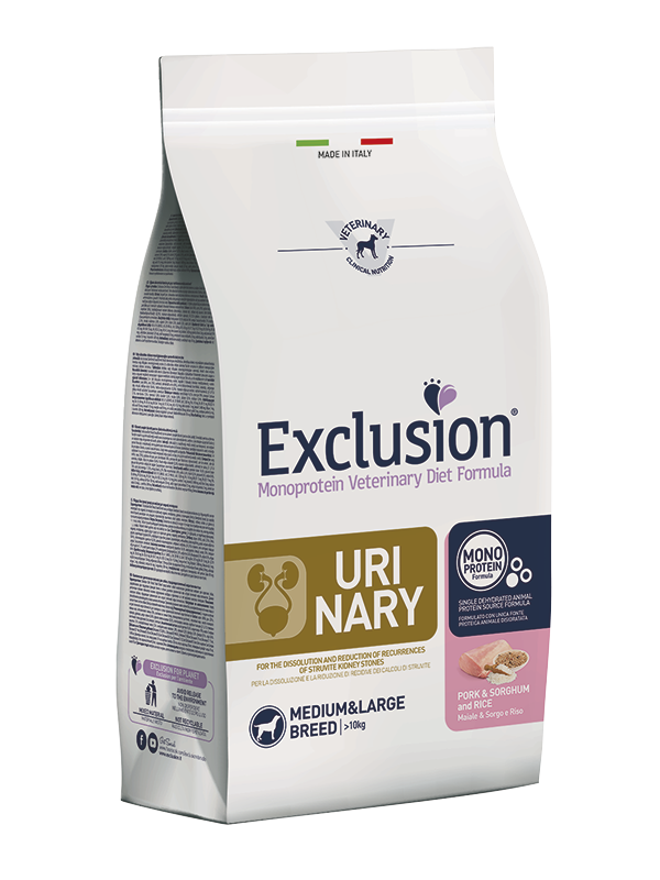 Exclusion Urinary Dog Medium e Large Maiale E Riso 12 Kg
