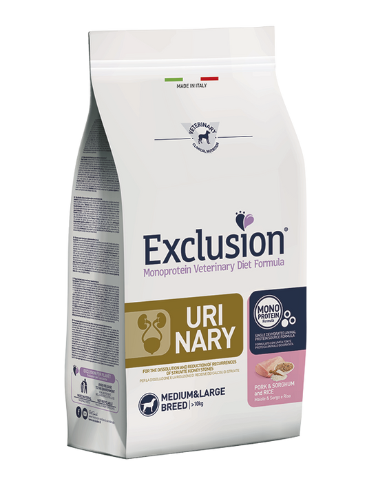Exclusion Urinary Dog Medium e Large Maiale E Riso 12 Kg