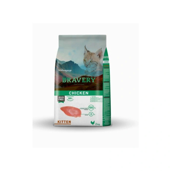 Bravery Gatto Kitten Pollo 2 Kg