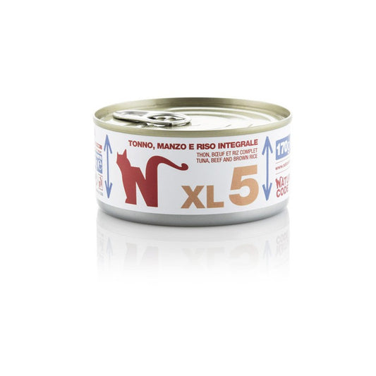 Natural Code gatto XL05 Tonno Manzo e Riso Integrale 170 gr
